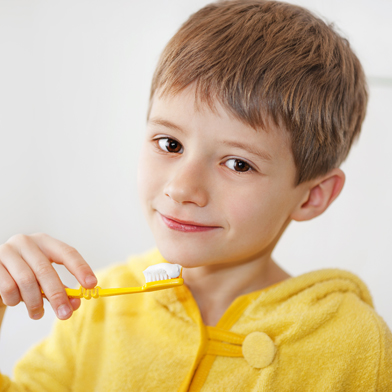 brushing and flossing